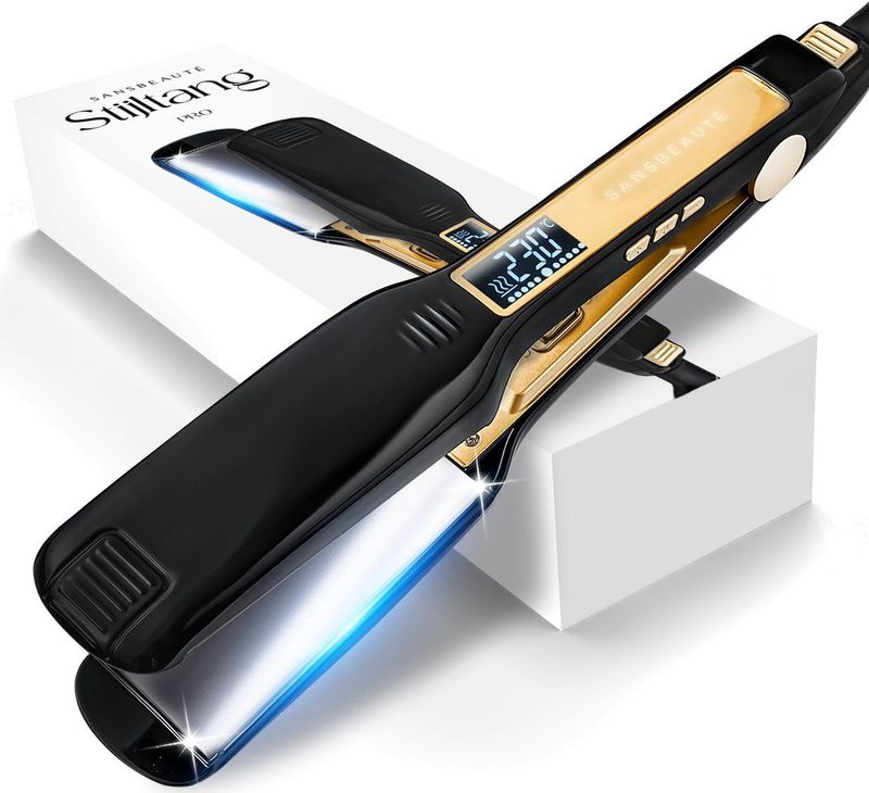 Sansbeauté - Professionele Stijltang - 2 in 1 - Zwart - ION Technologie