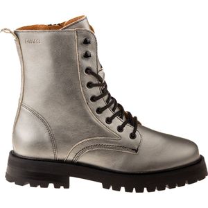 DWRS Label - Bogota - Enkellaarzen - Metallic Steel