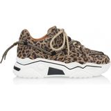 DWRS - JUPITER - Sneakers - Leopard Beige - Ademend Materiaal