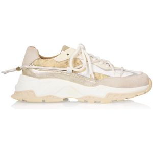 DWRS - BONNEY - Sneakers - Beige - Leren - Chunky Hak
