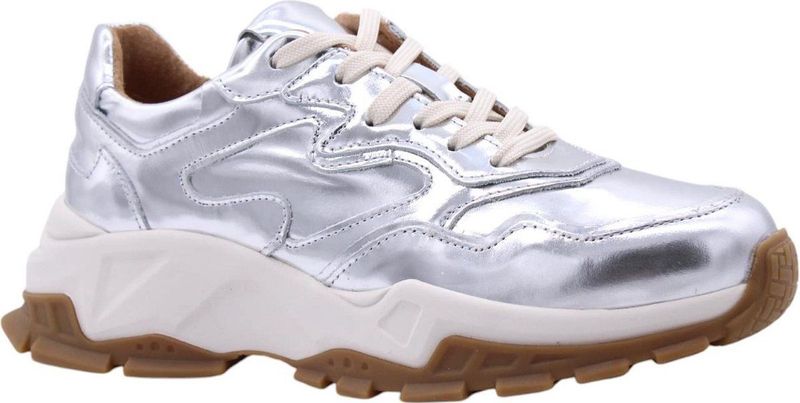 DWRS - Chester - Sneakers - Zilver - Leren Buitenkant