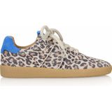 DWRS - Poona Leopard - Sneakers - Zand/Kobalt - Leer
