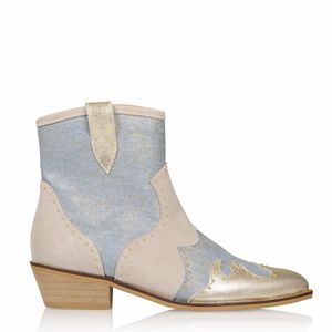 DWRS - LYON Studs Cowboylaarzen - Champagne - Jeans