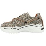 DWRS - Jupiter - Sneakers - Beige - Stof, Leer - Leopard