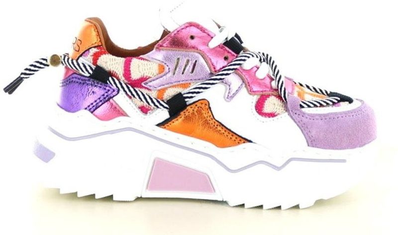 DWRS Label - Jupiter - Sneakers - Roze/Paarse - Leer