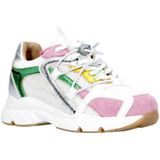DWRS - Isola - Chunky Leren Sneakers - Roze/Groen