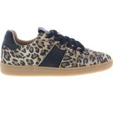 DWRS - Poona - Sneakers - Leopard - Zwart - Kunstleer