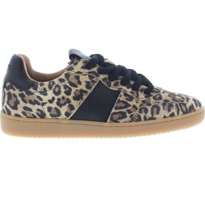 DWRS - Poona - Sneakers - Leopard - Zwart - Kunstleer