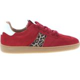 DWRS - Poona Leopard - Sneakers - Rood / Off White - Rubber - Uitneembaar Voetbed