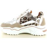 DWRS Label - Pluto Leopard Sneakers - Wit en Zand - Dames