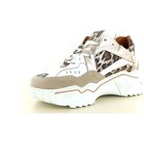 DWRS Label - Pluto Leopard Sneakers - Wit en Zand - Dames