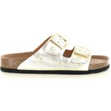 DWRS - Madrid - Gezondheidsslippers - Champagnekleurig - Leren Band