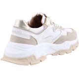 DWRS Dames Sneakers Chester - Zand en Goud Leer