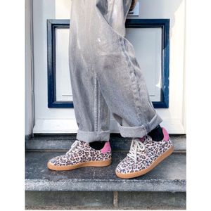 DWRS - POONA - Sneakers - Panterprint - Suède en Leer