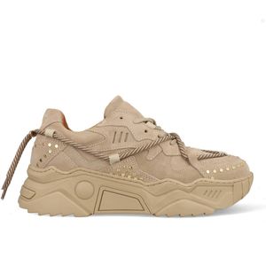 DWRS - JUPITER - Leren Sneakers - Beige - Chunky Zool