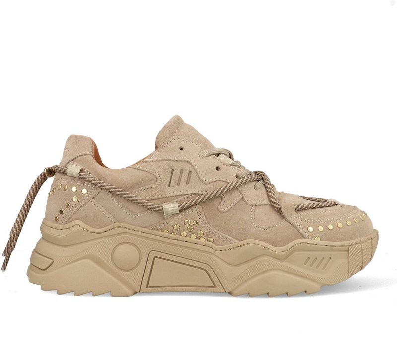 DWRS - JUPITER - Leren Sneakers - Beige - Chunky Zool