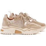 DWRS - PLUTO - Sneakers - Beige - Chunky Hak - Vetersluiting