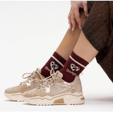 DWRS - PLUTO - Sneakers - Beige - Chunky Hak - Vetersluiting