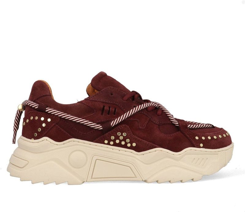 DWRS - JUPITER - Sneakers - Bordeaux - Leer, Suéde