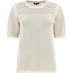 Bloomings - SLK20-8645 - Pullover - Zand - Ajour Knit