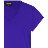 Lady Day - Mira - Shirt - Cobalt Blue - Korte Mouw - V-hals