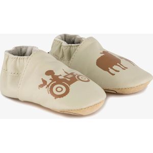Groot - Babyschoenen - Wit - Boerderij Print - In Cadeauverpakking