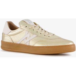 Hush Puppies leren dames sneakers metallic goud - Maat 38 - Uitneembare zool