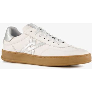 Hush Puppies leren dames sneakers metallic zilver - Maat 37 - Uitneembare zool