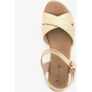 Blue Box dames espadrilles met sleehak goud - Maat 37