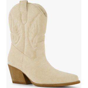 Blue Box dames cowboy western laarzen beige - Maat 37