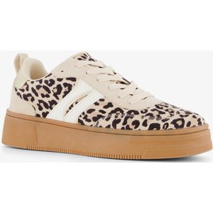 Blue Box dames sneakers panterprint bruin - Maat 36 - Uitneembare zool