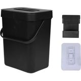 Benson - Prullenbak - Zwart - Kunststof - Compact 16 x 13 x 20.5 cm