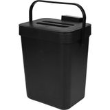 Benson - Prullenbak - Zwart - Kunststof - Compact 16 x 13 x 20.5 cm