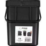 Benson - Prullenbak - Zwart - Kunststof - Compact 16 x 13 x 20.5 cm