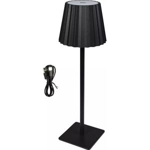 Portable tafellamp LED - zwart - 38 cm - oplaadbaar USB - binnen/buiten - Tafellampen