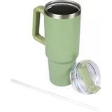 Benson - Thermosbeker - Groen - 900 ml - Transparante Deksel