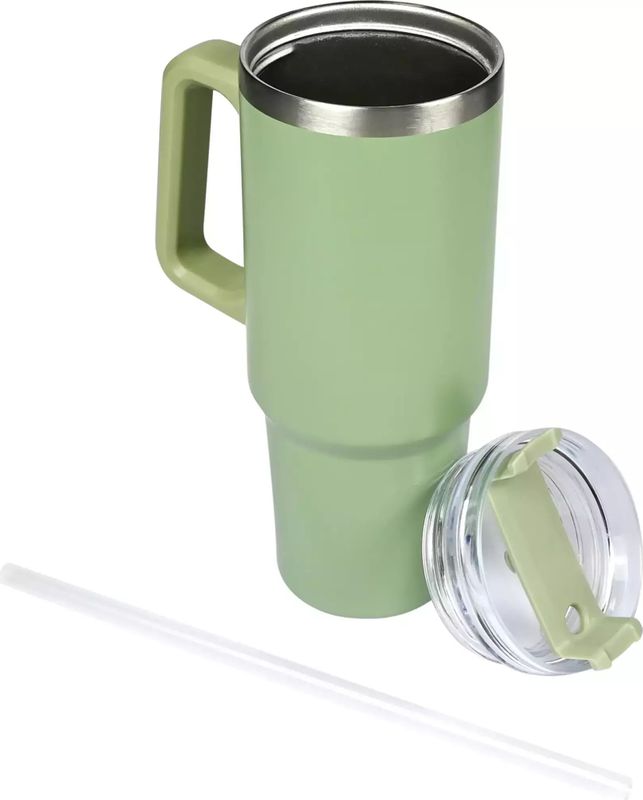 Benson - Thermosbeker - Groen - 900 ml - Transparante Deksel