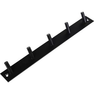 Benson Wand kapstok - 5 ophang haken - RVS - 32 x 3,6 cm - ruimtebesparend