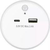 Benson - Nachtlamp - Warm Wit - 17 Watt - USB-A en USB-C Poorten