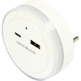 Nachtlampje - Wit - Kunststof