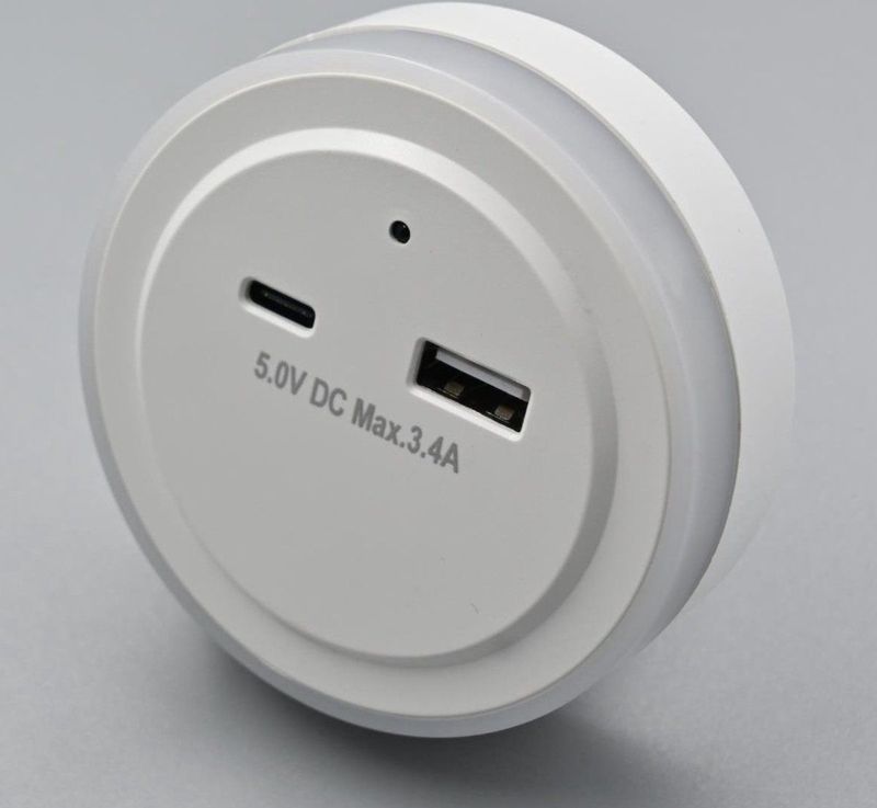 Nachtlampje - Wit - Kunststof