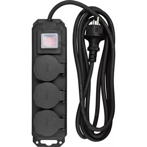 Benson - Stekkerdoos 3-voudig - Waterdicht - 3 Meter - IP44