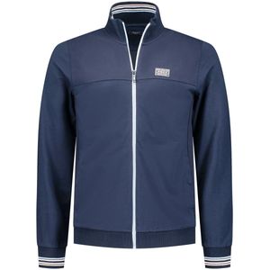 NZA sweatvest Pyke effen donkerblauw katoen
