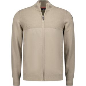 NZA vest Calder beige normale fit effen