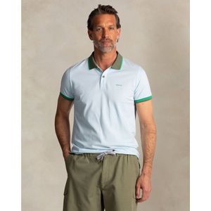 New Zealand - Poloshirt - Lichtblauw - Katoen/Elastaan