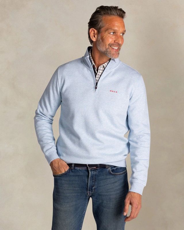 NZA - 25GN314 - Trui - Lichtblauw - Half Zip
