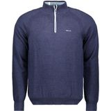 NZA - Katoenen Half Zip Trui - Blauw