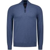 NZA - Katoenen Half Zip Trui - Blauw
