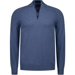 NZA - Katoenen Half Zip Trui - Blauw