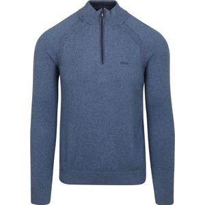 NZA - Blauwe - Katoenen Half Zip Trui